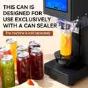 100-Pack Plastic Juice Bottles with Caps Empty Soda Cans with Aluminum Lids for Smothies, Boba, beer – Only Compatible with Can Sealers (16.9oz/500ml)