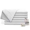 RUVANTI Unisex Birdseye Flat-Fold Cloth Diapers for Babies 3 Pack, 100% Cotton Reusable Diaper Inserts 23x23 Inches, White