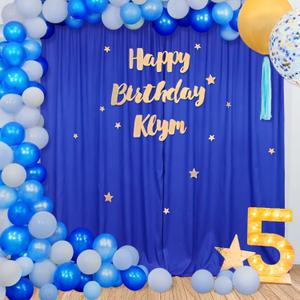 10x10FT Royal Blue Backdrop Curtains for Parties - Blue Party Backdrops for Baby Shower Birthday Photo Home Wedding Decor 5x10FT 2 Panels