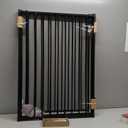 No Pawblems Free Standing Dog Gate with Door, 36'' Tall Foldable Dog Fence for Indoor & Outdoor, Up to 78 Inch Extra Wide Puppy Gate for Stairs, Hallways, Doorways, Deck, Yard (Black, 3 Panels)