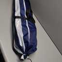 MoKo Large Beach Cabana with Side Wall, UPF 50+ Protection Easy Setup Beach Tent, Sun Shelter, Adjustable Height Wind Resistant Cabana for Whole Family, Navy Stripes, 8'×8'