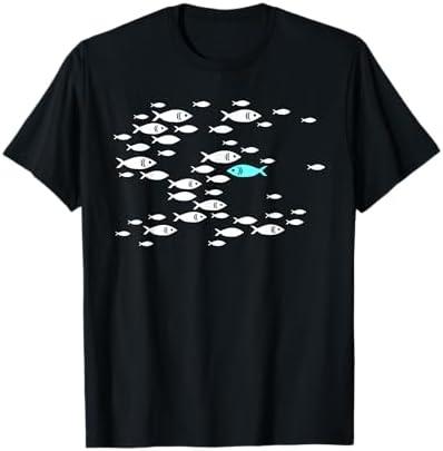 Fish swim against the current in the sea T-Shirt, XL, 2 Pack