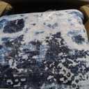 RELEANY Washable 8'x10' Abstract Area Rug for Living Room Blue Gold