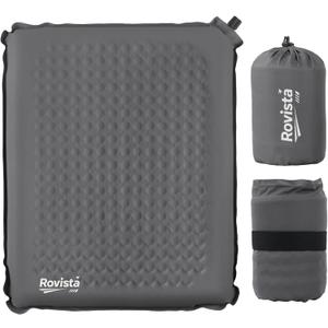 Larger Self-Inflating Airplane Seat Cushion for Long Flights  Portable Travel Cushion Airplane Seat - Memory Foam Travel Seat Cushion Providing Pressure ReliefGrey