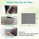 20x24x1 HVAC Furnace Air Filter, Washable Electrostatic Furnace Filter, MERV 8, Lasts a Lifetime, Breathe Fresher, Home And Office (Actual Size:19.61x23.39x0.82)