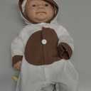 Vollence 14 inch Full Body Silicone Baby Dolls,Not Vinyl Dolls,Soft Realistic Real Silicone Baby Doll Bald, Lifelike Newborn Platinum Silicone Baby Doll - Girl