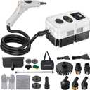 Portable Steam Cleaner Handheld Steam Cleaner High Pressure Steamer for Deep cleaning 1200ML Steam Cleaning Machine for Home Use With 6 Brushes Cleaning for Couch Auto Floor (White)