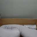 Momcozy Cooling Pregnancy Pillow,Original F Shaped Maternity Pillow for Pregnant Women with Adjustable Wedge Pillow, Full Body Support Pregnancy Pillows for Side Sleeping with Velvet Cover, Light Grey