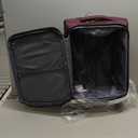 KROSER Softside Expandable Carry On Luggage with Front Business Pockets20 Inch Suitcases with Spinner Wheels & Built-in TSA Lock, Durable Suitcase Rolling Luggage with USB Port, Burgundy