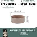 Havniva Ceramic 8.2inch Dog Bowl for Large-Breed Dogs, Anti-Slip and Weighted Pet Food and Water Bowl (Single Bowl - Brown Coffee)