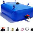 GHOSOONE 3000 L/800 Gal Water Bladder Tank, Foldable Portable Water Storage Container, Emergency Water Bag for RV, Truck Bed, Fire Prevention, Drought Resistance, Blue