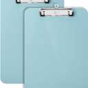 Mr. Pen- Plastic Clipboard, 12.5" x 9", 2 Pack, Clipboard Plastic, Low-Profile Metal Clip with Retractable Hanging Hole (Pastel Green)