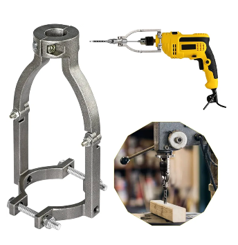 Square Hole Drill Bit Adapter for Drill Machine Accessory, Easy Installation and Disassembly, Mortising Attachment for Drill Press, Woodworking Mortise Machine, Tenon Drill Bits Fixing Bracket.