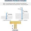 JOY DECOR 10 Pack Kitchen Cabinet Pulls & Handles, 2" Brushed Brass Cabinet Door Knobs with Single Hole, Stainless Steel Drawer Pulls, Kitchen Hardware