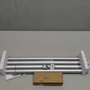 TONIAL Curtain Rod 32 to 58 Inch(2.6-4.8ft), Telescoping Splicing 3/4 Drapery Rods for Windows 20 yo 54 Inches, Decorative Single Rod with Small Cap Finial, Silver