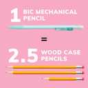 BIC Xtra-Smooth Pastel Mechanical Pencils with Erasers, Medium Point (0.7mm), 40-Count Pack, Bulk Mechanical Pencils for School or Office Supplies