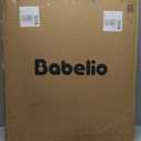 Babelio Auto Close Baby Gate with Cat Door,29-43" Metal Gate for Doorway,Stairs, House,Easy Walk Thru with Pet Door,Includes 4 Wall Cups and 3 Extension Pieces,White
