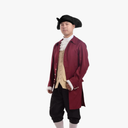 BLESSUME Rococo Men Colonial Costume Patriotic Adult Costume