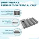 Silicone Soap Dish,Self Draining Soap Holder Perfect for Shower,Bathroom Sink,Kitchen Sink & Travel,Non-Slip Bar Soap Holder Extend Soap Life,Keep Soap Bars Dry & Easy Cleaning Grey-2Pcs