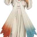 BC Catholic Divine Mercy Jesus Christ Statue, 6" H Jesus I Trust in Figure, Religious Gift, Catholic Indoor Home Decor, Handpainted Renaissance Sculpture by Buildclassic