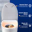 Bidet Toilet Seat Attachment for Olive Smart Toilet with Warm Water & Dryer, Feminine & Child Wash, Self-Clean Stainless Steel Nozzle, Adjustable Water Pressure, Slow Close Lid