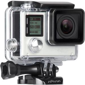 SOONSUN Standard Protective Waterproof Dive Housing Case for GoPro Hero 3/3+/4 Black Silver Camera - 40 Meters (131 Feet) Underwater Photography