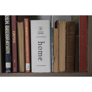 Foreside Home and Garden White Faux Book 8x6 Lidded Decorative Wood Storage Box