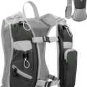 Running Vest for Women and Men, Hydration Running Backpack, Runners Vest, Hydration Vest, with Front Phone Holder, Adjustable Chest and Waist Strap (Dark Gray)