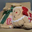 2 pcs Lanpn Christmas Gingerbread Man Pillows, Christmas Decoration Winter Soft Fleece Cute Ginger Bread Throw Cushion for Sofa Bedroom Xmas Decor (20.5x13.5 inch, Boys)