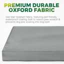 PAWFINITY Waterproof Dog Bed Cover Replacement Washable, Easy to Clean, Pet Hair Resistant, Heavy Duty Oxford, Zipper Closure, Indoor/Outdoor Use, Fits 36 Inch Dog Crate -Large, 35"x 22"x 3.5", Grey