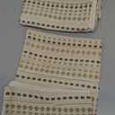 Boho Throw Pillow Covers 18x18 Inch Set of 2 Striped Chenille Farmhouse Decorative Cushion Covers for Sofa Couch Bed Living Room Farmhouse Decor (Beige, 18" x 18" (Pack of 2)) (18" x 18" (Pack of 2), Beige)