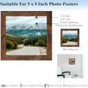 2 x 5x5 Picture Frame Deep Brown for Wall Hanging or Tabletop, Wood 5 x 5 Frame Photo Frame for Wall Horizontally or Vertically, Deep Brown, 1 Pack