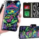 Wallet Case for Samsung Galaxy S25 Plus with RFID Blocking Credit Card Holder, Flip PU Leather Magnetic Closure Wrist Strap Phone Cover for Samsung Galaxy S25 Plus