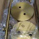 Rechargeable Battery Operated Wall Sconces Set of 2 Wireless Wall Lights with Remote Control 12 RGB Colors Magnetic Bulbs 5200mAh Battery Wireless Sconces for Bedroom Living Room (Gold) (Size: 9 inch, Base: Round)