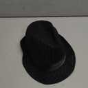 FALETO Unisex Classic Manhattan Structured Gangster Trilby Fedora Hat (One Size, Black)