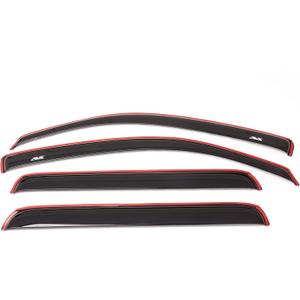 Auto Ventshade [AVS] In-Channel Ventvisor / Rain Guards | Fits 2015 - 2024 Ford F-150, 2017 - 2024 Ford F-150 Raptor SuperCrew - Smoke, 4 pcs. | 194975