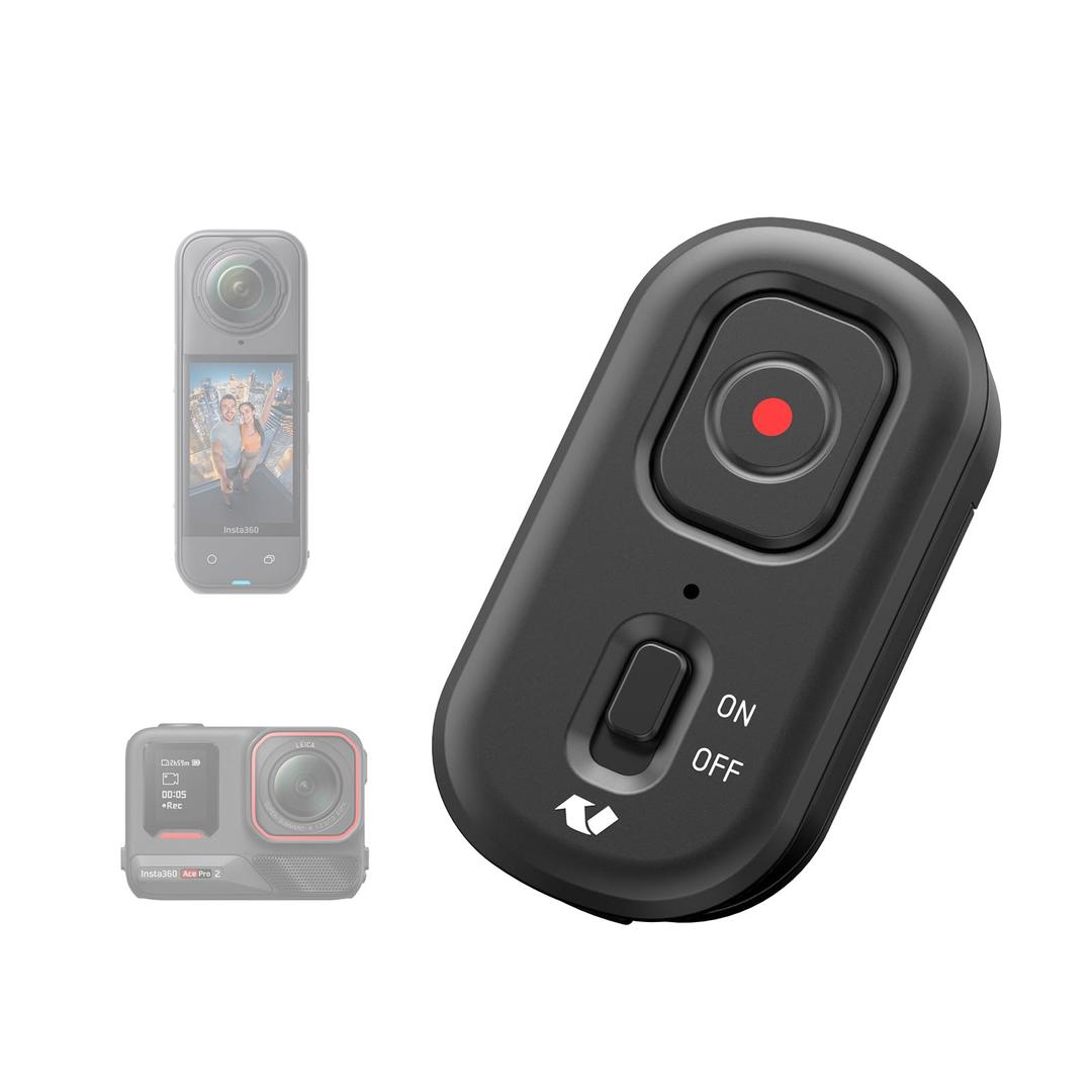 VRIG Bluetooth Remote Control Compatible with Insta 360 X5/X4/Ace Pro/Ace Pro 2/Go 3s, Action Camera Wireless Shutter Controller for Vlogging, Cycling