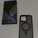 TORRAS Ultra Magnetic for iPhone 15 Pro Case, [3X Military-Grade Drop Tested] [Compatible with MagSafe], Shockproof Translucent Durable Slim Protective Anti-Scratch Anti-Fingerprint, Black