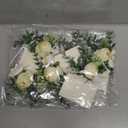 Yungyan 6 Pcs Wedding Boutonniere for Men Pocket Rose Flower Boutonniere Groom Groomsmen Artificial Rose Flower Easy Embedded Your Pocket for Ceremony Anniversary Prom Dinner Bridal Party(Elegant)