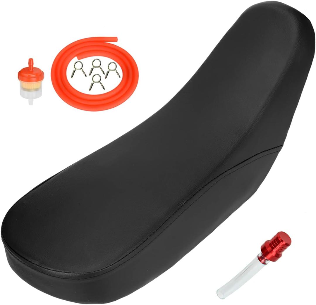 FVRITO Foam Seat for 50cc 70cc 90cc 110cc Taotao 110B Boulder B1 Coolster 3050C Vitacci HAWK Peace Roketa Sunl BMS Bamboo Mudcat RPS Raider 6 ICEbear Quad Mountopz Chinese Kids youth ATV 4-Wheeler (Red+Black)