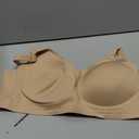 Vertvie Womens Seamless Jelly Bras No Underwire Comfort Push Up Bras Buttery Soft Wireless Bralette Full Coverage Sports Bra (Beige, L)