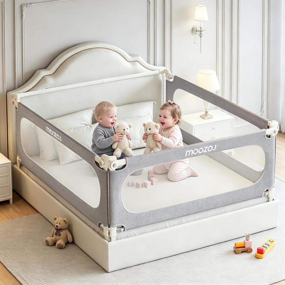 Bed Rails for Toddlers King Size Bed, 3 Piece Baby Bed Rail Guard, Large