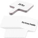 20 Pack Small Dry Erase Boards Double Sided Answer Paddles 10 X 8 Inch White Handheld Board for Classroom Office Auction Party Voting Meeting Family Games Party