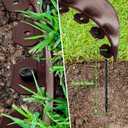 Sasylvia 5'' x 50' Landscape Edging Kit Plastic Garden Edging Border Include 45 Anchoring Spikes for Lawn Garden Grass Yard Home School, Brown