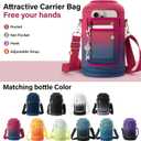 DYSANKY Gallon Insulated Water Bottle with Portable Carrier Bag for Outdoor