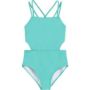 Kanu Surf Girls' Beach Girl Sport Cut-Out One Piece Swimsuit