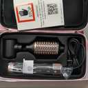 ELLA BELLA 6 in 1 Professional Hot Air Styler Dual Voltage Powerful Hair Dryer & Straightener Set Styling Without Heat Damage Fast Drying Curling Volumizing Straightening with Travel Case