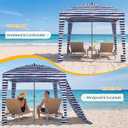 NEWBULIG Beach Cabana Shelter, Beach Tent Canopy, Cool Cabana 6FTx6FT, 6x6 ft