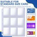 7200 Pockets Card Sleeves Binder Sheets, 9 Pocket Card Sleeves for 3 Ring Binder, Trading Cards Sleeves Fit for Baseball, Football, Game, Business Cards(400 Pages)