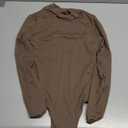 PUMIEY Women's Long Sleeve Bodysuit Mock Turtle Neck Body Suits Going Out Tops Sharp Collection (Mocha), Small